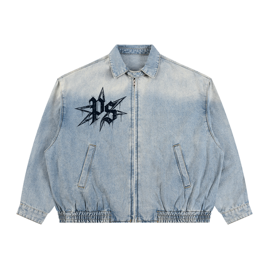 PS Vintage Wash Full-Zip Denim Jacket