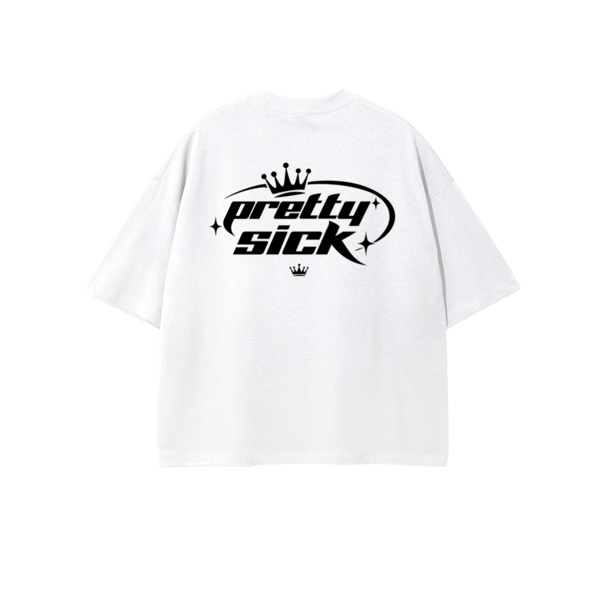 Pretty Sick Cropped Oversized Tee