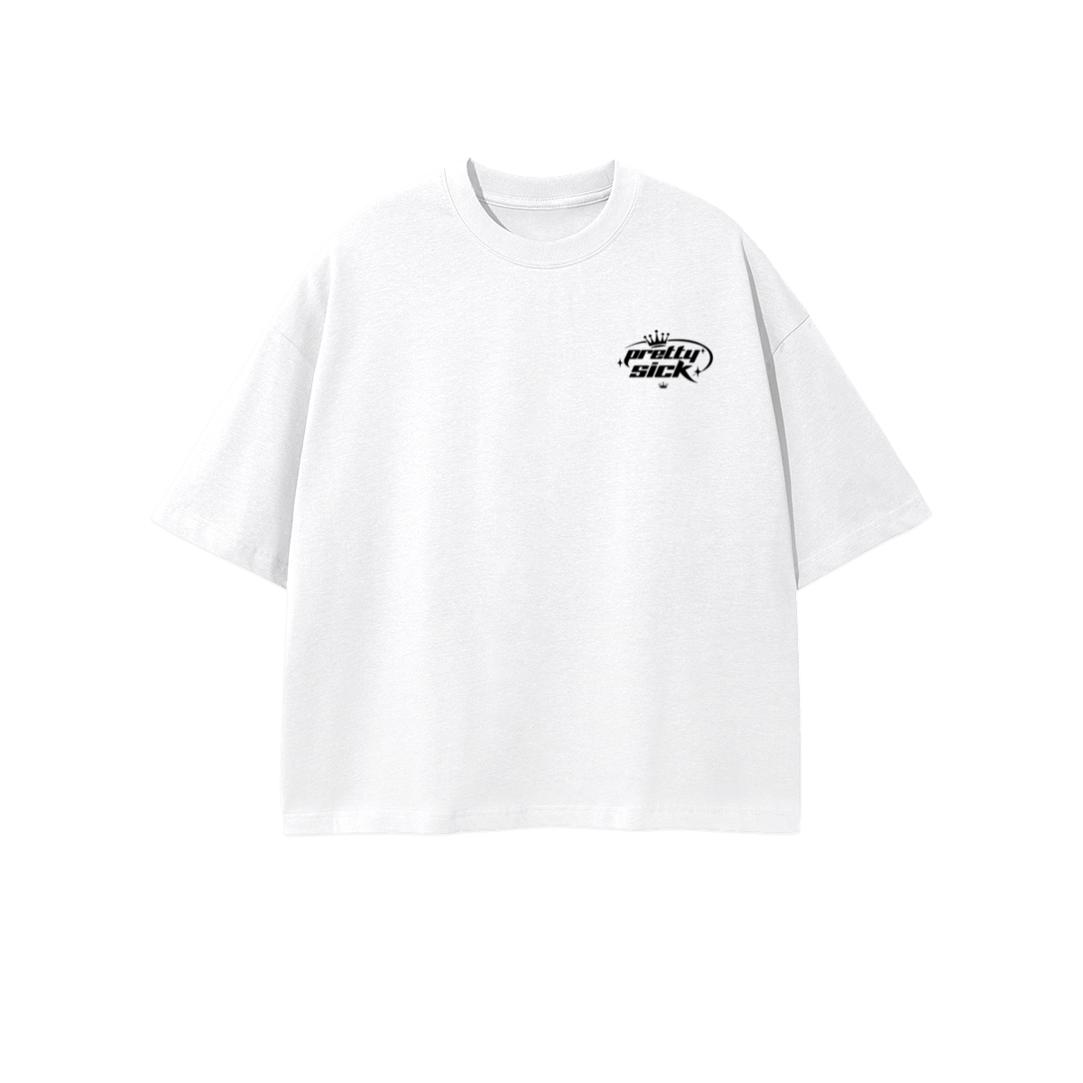Pretty Sick Cropped Oversized Tee