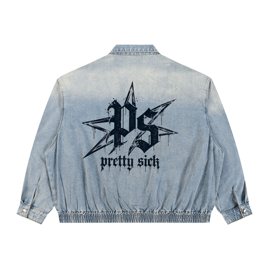 PS Vintage Wash Full-Zip Denim Jacket