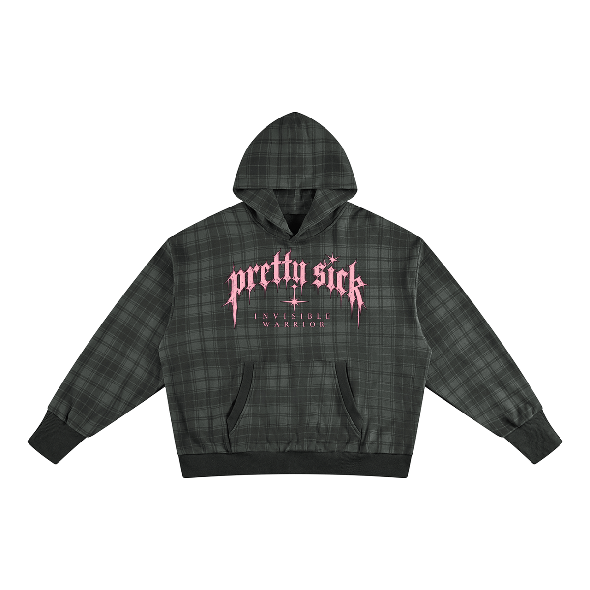 Invisible Plaid Hoodie