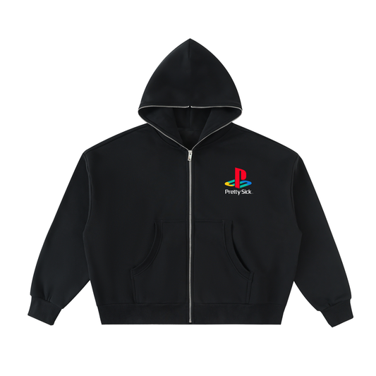 Station Fleeced Full-Zip Premium Hoodie