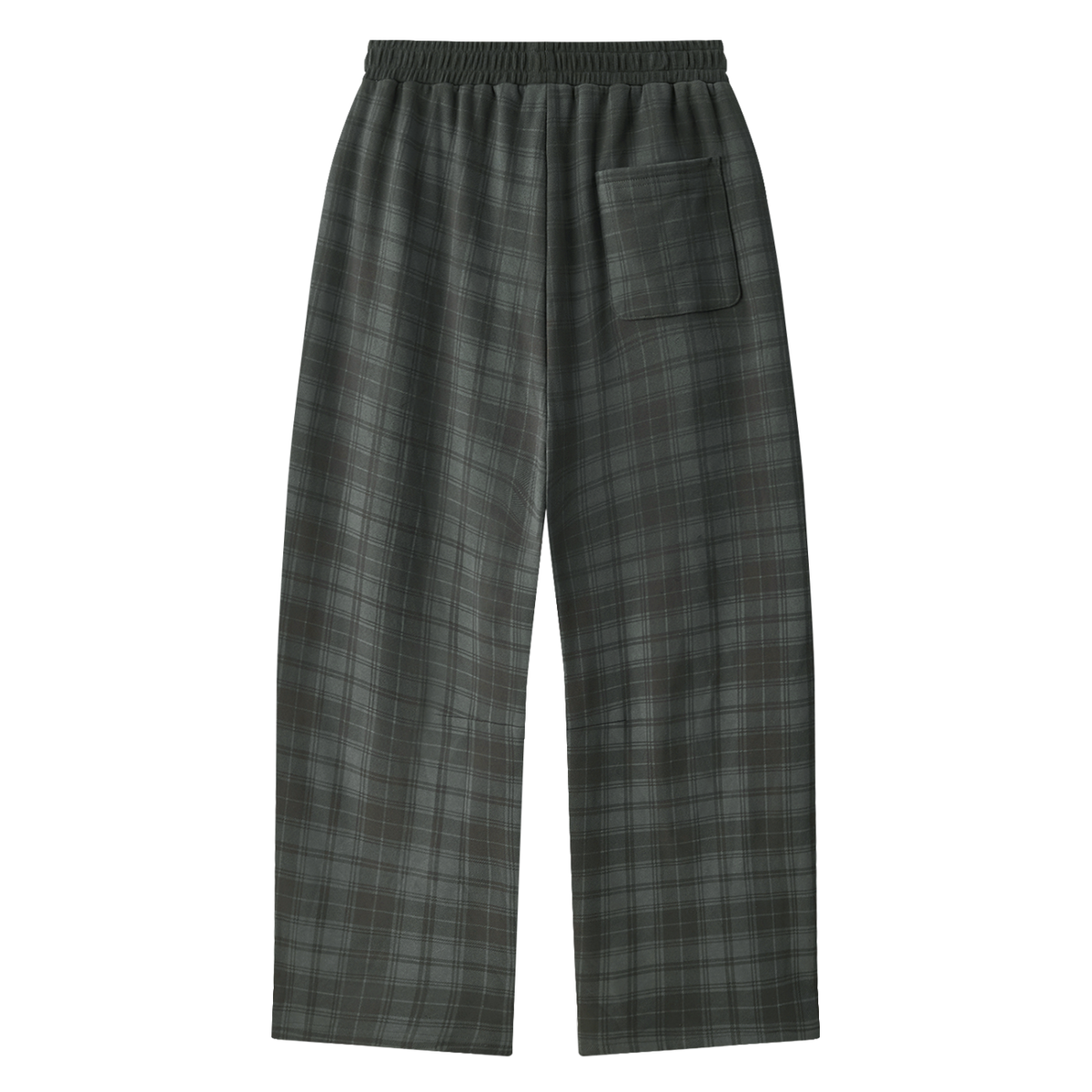 Barbed Plaid Straight Leg Pants