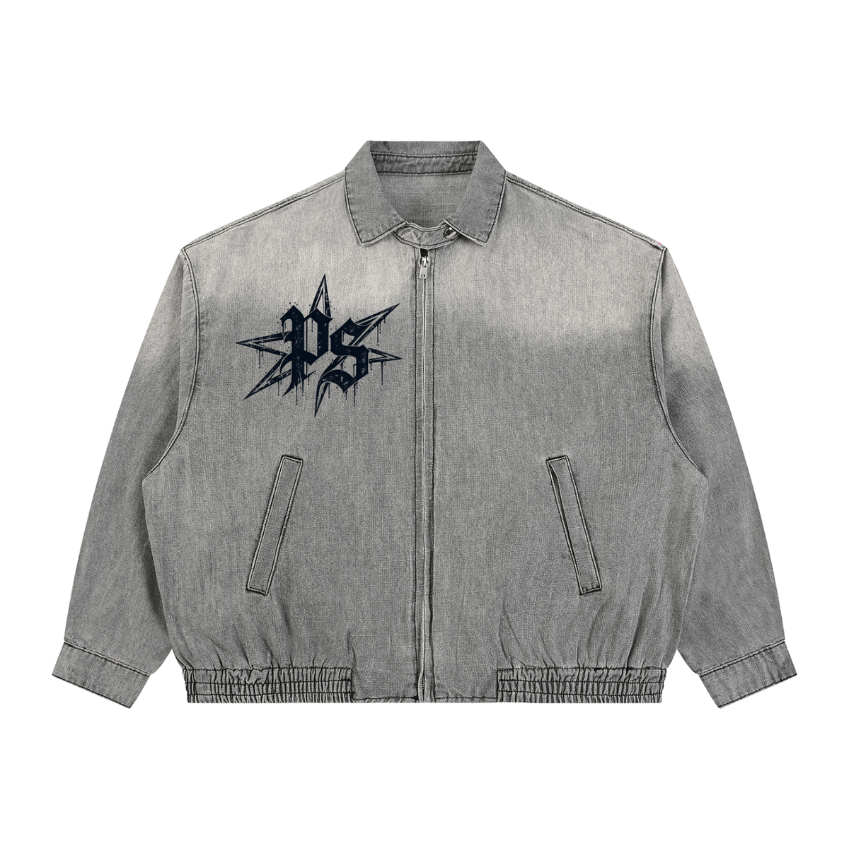 PS Vintage Wash Full-Zip Denim Jacket