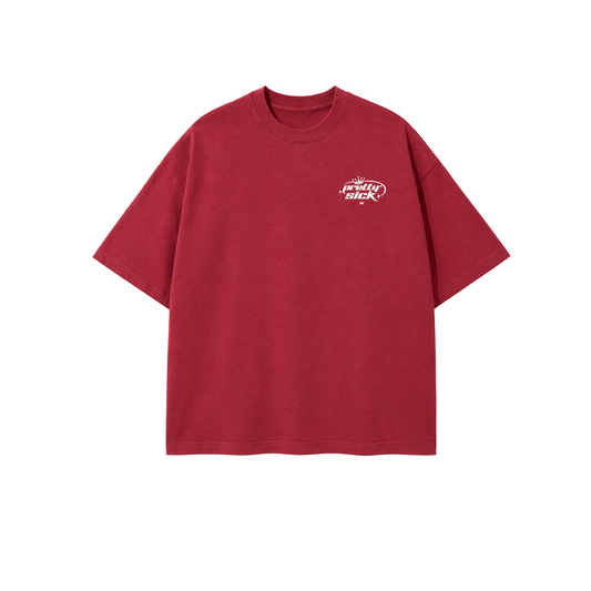 Pretty Sick Cropped Oversized Tee